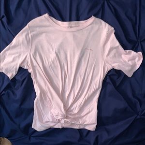 PINK girlfriend cropped shirt